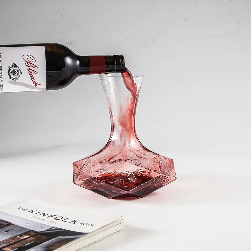Irregular Wine Decanter Creativity 1450ml Decanter Dispenser Crystal Glass Wine