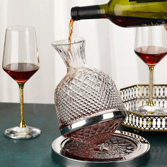 Tumbler Wine Decanter Crystal Glass 360 Rotating 1500ML Decanter