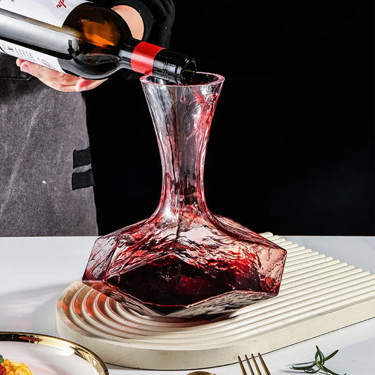 Irregular Wine Decanter Creativity 1450ml Decanter Dispenser Crystal Glass Wine